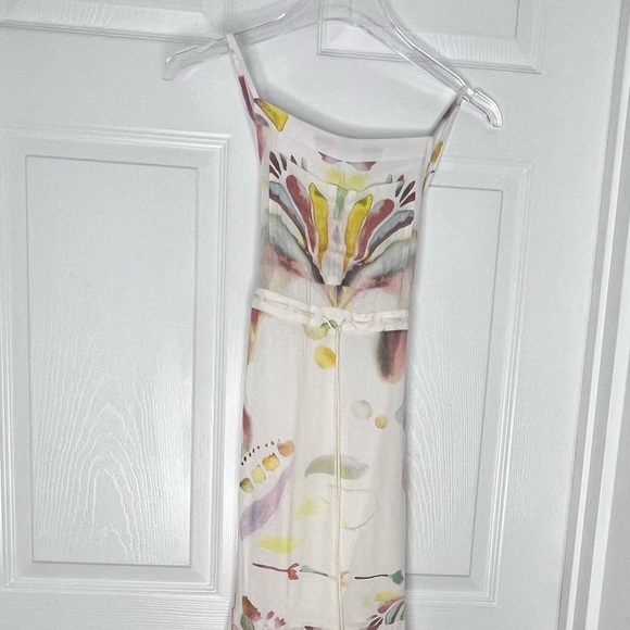 Free People watercolor Maxi Dress Sz 10 - Picture 10 of 15
